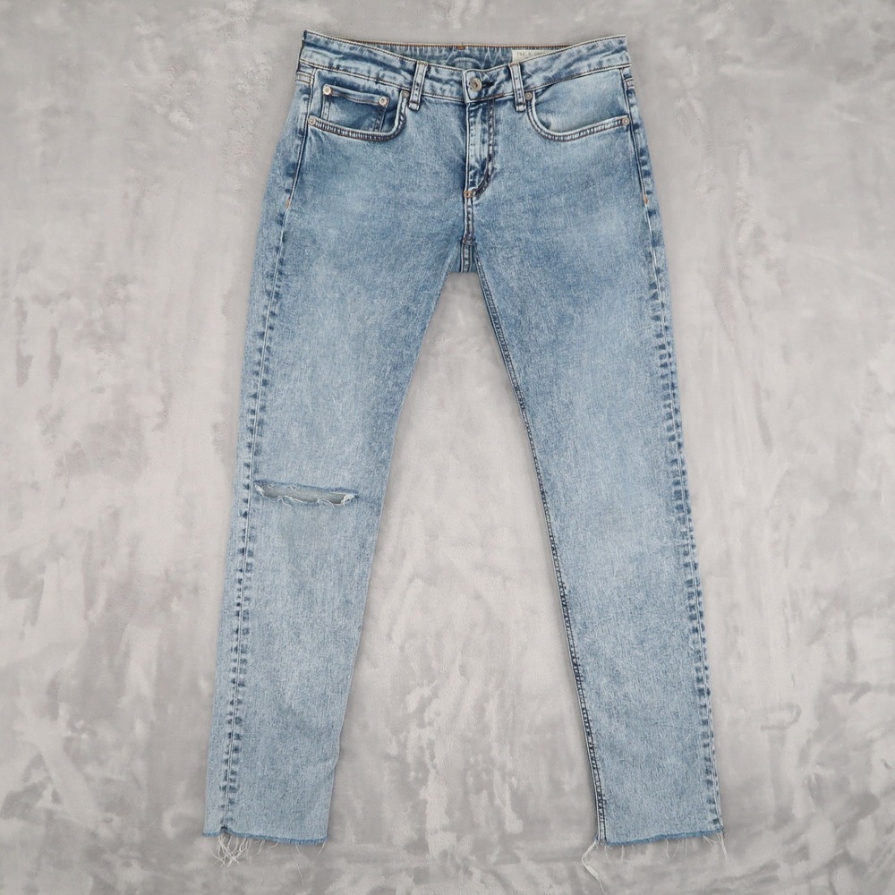 Rag & Bone Jeans Womens 26 Fits 28x28 Blue Dre Low-Rise Boyfriend Nora Acid Wash